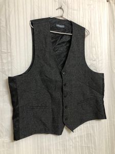 Madison Black Wool Waistcoat