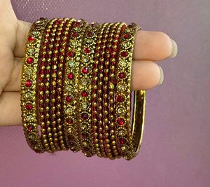 Golden-Maroon Bangles