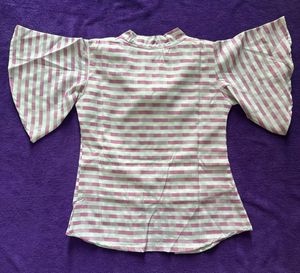 Striped Pink &amp; White Girls' Top