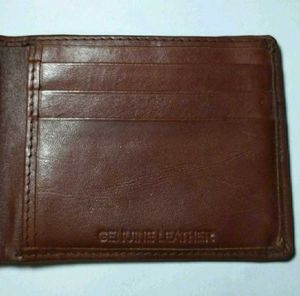 Stylish Men Genuine Leather Brown Wallet