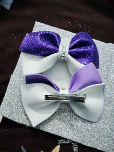 Sparkly Purple Hair Bows (Set of 2)