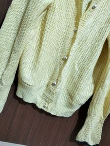 Cute Crochet Korean Yellow Sweater