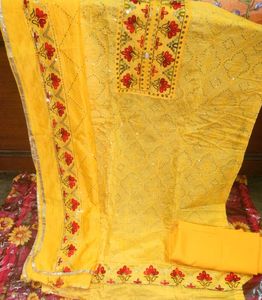 Yellow Embroidered Kurta Set