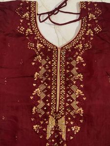 Embroidered Kurta Set with dupatta or pazama