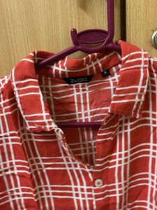 Red Checkered Crop Top