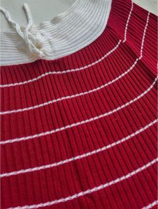 Maroon Ribbed Top