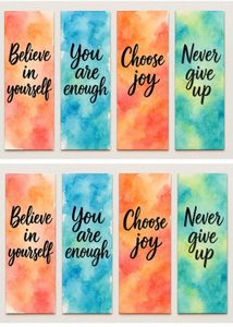 Inspirational Bookmarks - Set of 8