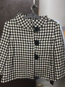 Houndstooth Cropped Jacket