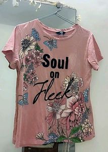 Pink Floral &#39;Soul on Fleek&#39; Tee