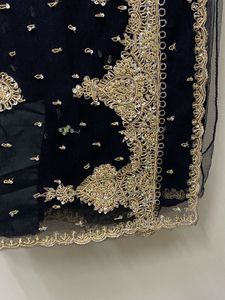 Dabka Work Saree