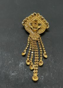 Vintage Gold Tone Rhinestone Brooch