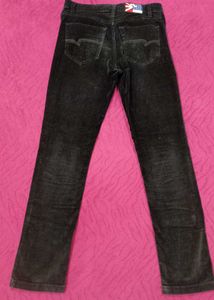 Monte Carlo Black Corduroy Straight Leg Pants