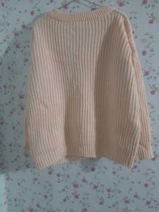 Peach Knit Cardigan