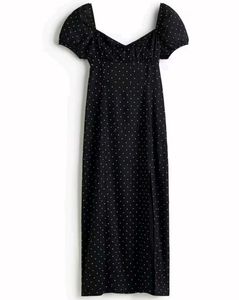 Black Dress with White Polka Dots
