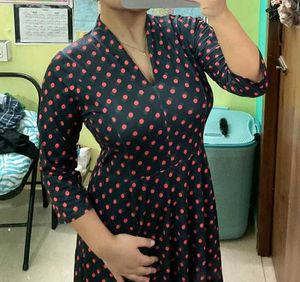 Polka Dot Fit &amp; Flare Dress