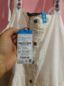 ZUDIO White Dress SCHIFFILI PRINT