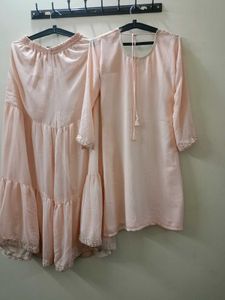 Embroidered Peach Sharara Set