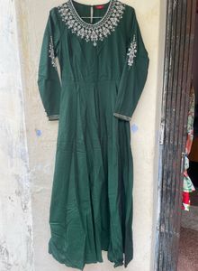 Green Embroidered Top