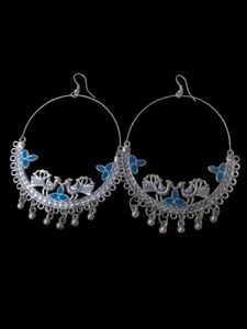 Peacock Hoop Earrings