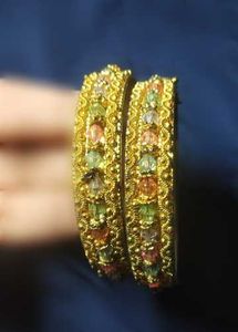 Elegant Gold-Plated Bangles