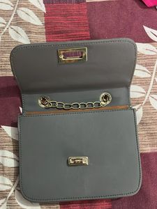 Gray Quilted Crossbody Bag