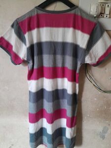 Striped V-Neck Tunic Top