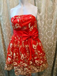 Red &amp; Gold Party Dress