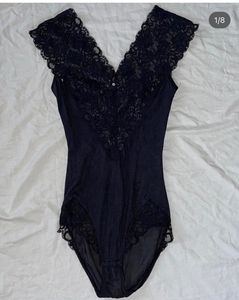 Black Lace Romper