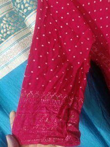 Pink Embroidered Anarkali Kurti