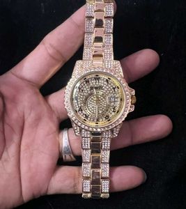 Iced Out Gold Watch