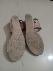 New Peach Colour Flat Heels