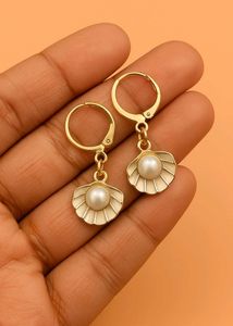 Pearl Shell Dangle Earrings