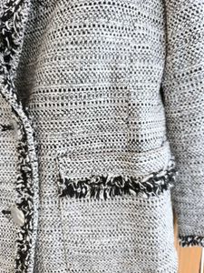 Sales 🔥Grey Tweed Blazer with Black Trim