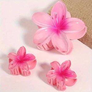 3 Pcs Flower Hair Claw Clips Set, Gradient Lily De