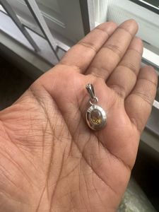 Sterling Silver Pendant With Yellow Sapphire