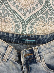 Ajio High Waist Denim Shorts