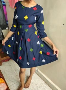 Women Traditional Embroidery Short Dress