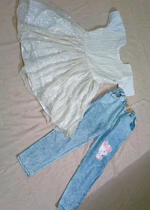 Short Frock With Jeans