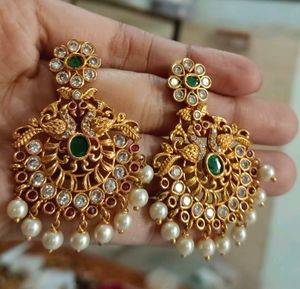 Beautiful Stone Earrings With Drops 🌼✨😍