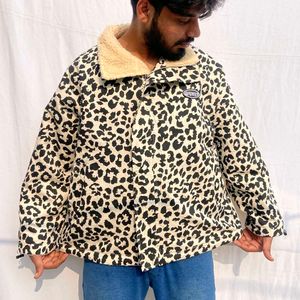 Leopard Print Fleece Jacket
