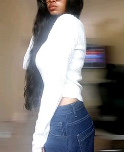 White Ribbed Knit Long Sleeve Crop Top