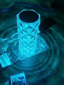Rose Diamond Table Lamp USB charging Touch Light