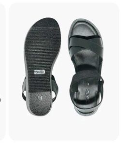 Black Wedge Sandals
