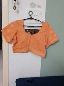 Peach Embroidered Blouse