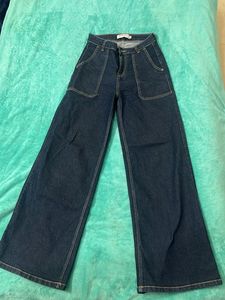 Wide Leg Denim Jeans