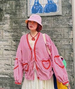 Savana Cute Gingham Heart Cardigan🍒