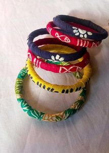Handpainted Febric Bangles
