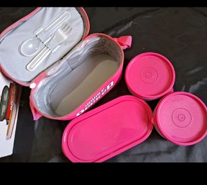 Two Milton DOUBLE Decker And Singnoware Lunch Bo