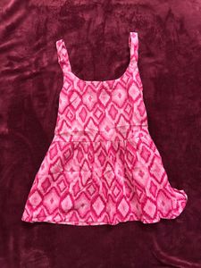 Pink Patterned Tank Top