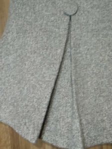 Gray Pleated Mini Skirt